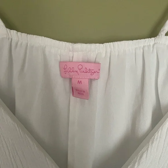 Lilly Pulitzer Cold Shoulder Blouse Sz M - Picture 4 of 9